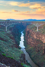 Taos, New Mexico, USA At Rio Grande Gorge Bridge Over The Rio Grande