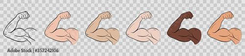 Fotografía Biceps of a sports person