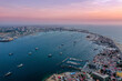 Luanda city, Angolan capital from above, aerial shot