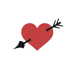 Poster - Design of heart with arrow illustration