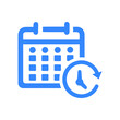 © hr-gold - Schedule blue icon, calendar, deadline