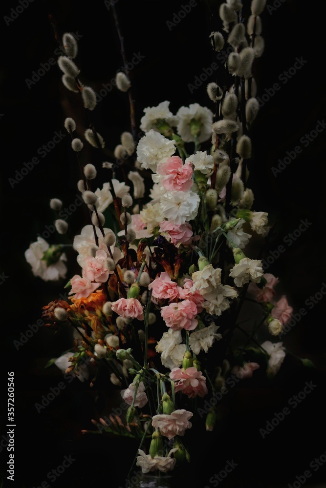martwa natura bukiet kwiatów - obrazy, fototapety, plakaty 