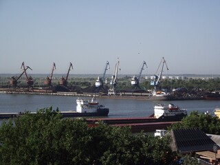 Sticker - boats in the harbor