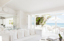 Modern Living Room Overlooking Beach And Ocean