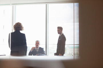 Business people talking in meeting