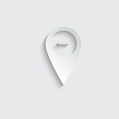 Poster - paper  Map pointer iocn with minus sign 
