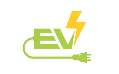 Creative innovation for charging car Concept Logo