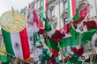 MEXICO CITY - SEP 07 2015: Mexican independence day merchandise in mexico city dowtown