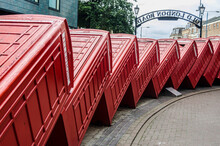 Red Bridge In The City Of London