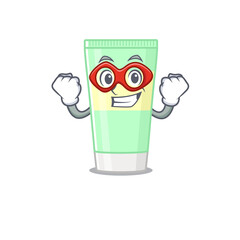 Sticker - A cartoon drawing of cleansing foam in a Super hero character