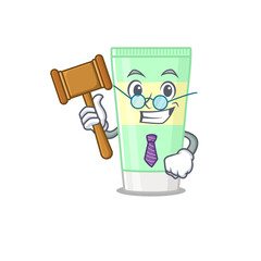 Canvas Print - A wise judge of cleansing foam mascot design wearing glasses