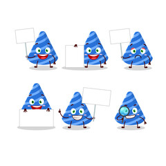 Poster - Party hat cartoon character bring information board