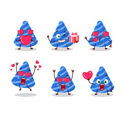 Poster - Party hat cartoon character with love cute emoticon