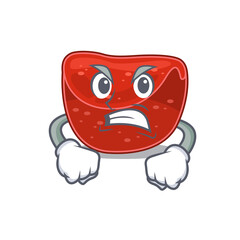 Poster - A cartoon picture of meatloaf showing an angry face