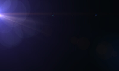 Blank light leak Real Lens Flare over Black Background. Easy to add as Overlay or Screen Filter. 3D Rendering.