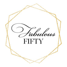 Fabulous Fifty Birthday Party Vector Calligraphy Quote On White Background