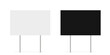Yard sign vector isolated blank element. Copy space. Horizontal advertising banner. Mockup horizontal. Vector banner.