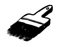 Paint Brush Icon - From Working Tools, Construction And Manufacturing Icons, Equipment Icons