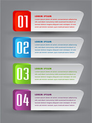 Leinwandbilder - modern text box template, banner Infographics