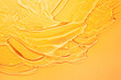 Cream gel yellow transparent cosmetic sample background