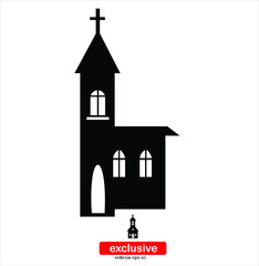 Gereja icon.Flat design style vector illustration for graphic and web design.