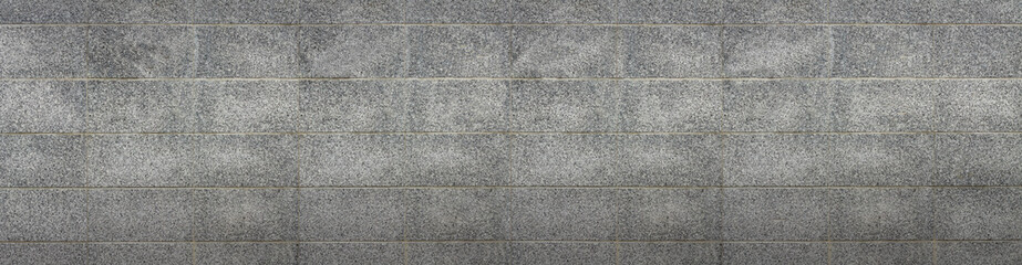 Wall Mural - grey granite stone wall background banner, large wall texture