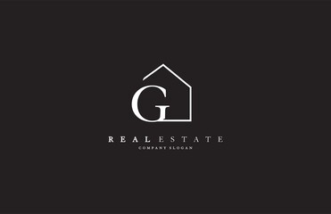 Aufkleber - Letter G Line House Real Estate Logo