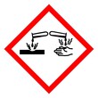 Vector illustration GHS05 hazard pictogram - corrosive , hazard warning sign corrosive substance