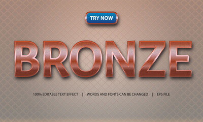 Wall Mural - text effect - bronze