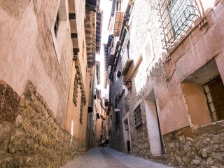 Canvas Print - Low angle shot of two buildings built closely next to each other