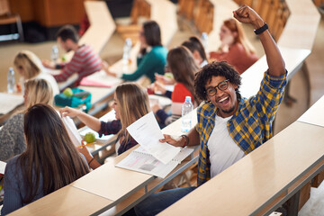 Wall Mural - Happy young male african american student