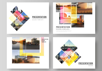 Poster - the minimalistic abstract vector illustration of the editable layout of the presentation slides desi
