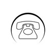 © sljubisa - Telephone icon in a flat design isolated on white background