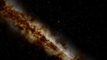 Stars in sky, starry night starlight shine of milky way, space cosmic background, starry background 3d render