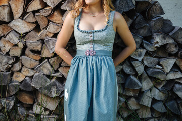 Wall Mural - Traditional Bavarian dress called Dirndl