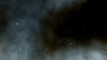 Stars in sky, starry night starlight shine of milky way, space cosmic background, starry background 3d render