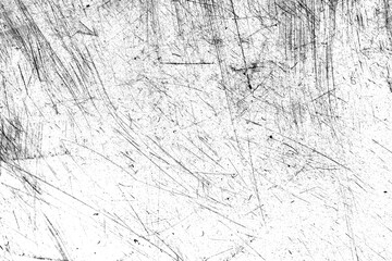 Poster - on a white background glass with black scratches and spots.