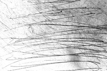 Poster - on a white background glass with black scratches and spots.