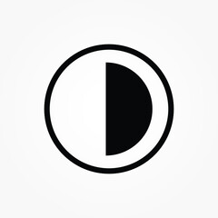 Poster - setting dark mode icon vector illustration