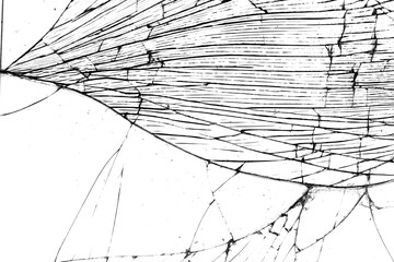Poster - white cracks on a black background.