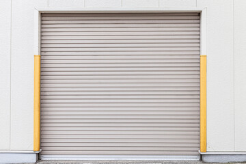 White Automatic shutters door in a house