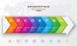 © GfxPapercut - 8 steps arrow infographic element,Business concept,Vector illustration.