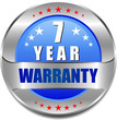 7 Year warranty stamp vector logo images, Warranty vector stock photos, Warranty vector illustration of logo.