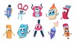 © SpicyTruffel - School cartoon characters. Pencil book and educational stationery mascots with happy faces. Vector flat funny school supplies set on white background