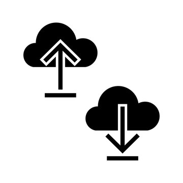 download and upload icon vector template