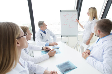 Wall Mural - Doctors discuss mental health concept