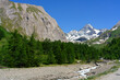 Landschaft im oberen Ködnitztal mit der Bergkette des Großglockner bei Kals, Nationalpark Hohe Tauern, Osttirol, Bezirk Lienz, Tirol, Österreich