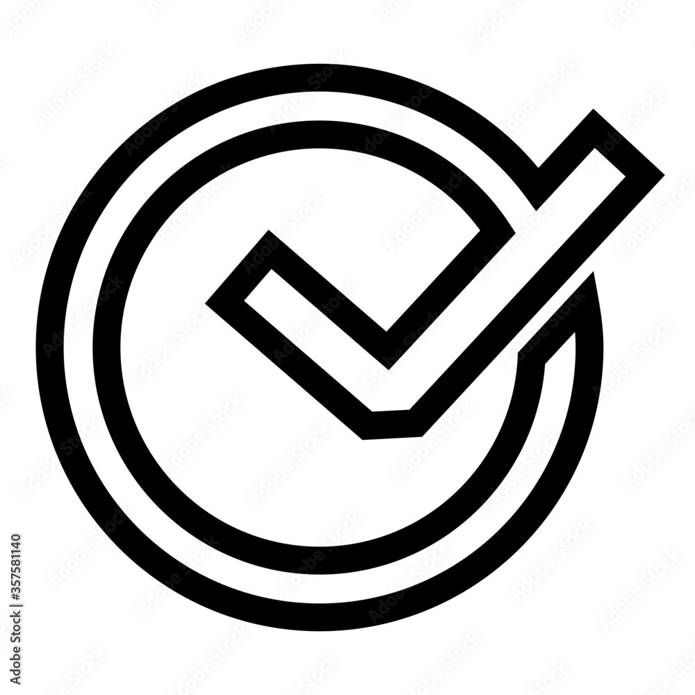 Tick mark symbol in vector format Stock Vector | Adobe Stock