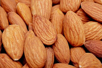 close up of almonds