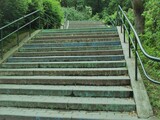 Kolorowe schody w parku
